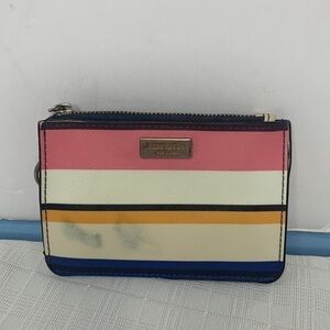 Kate Spade New York Laurel Way Bitsy Card Case W/Keyring Bonita Stripe